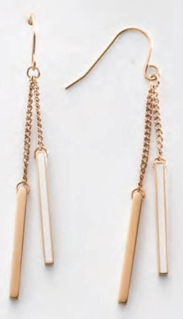 Orecchini a Lobo Victoria in Oro Rosa 18kt e Motivo Bianco Luxury