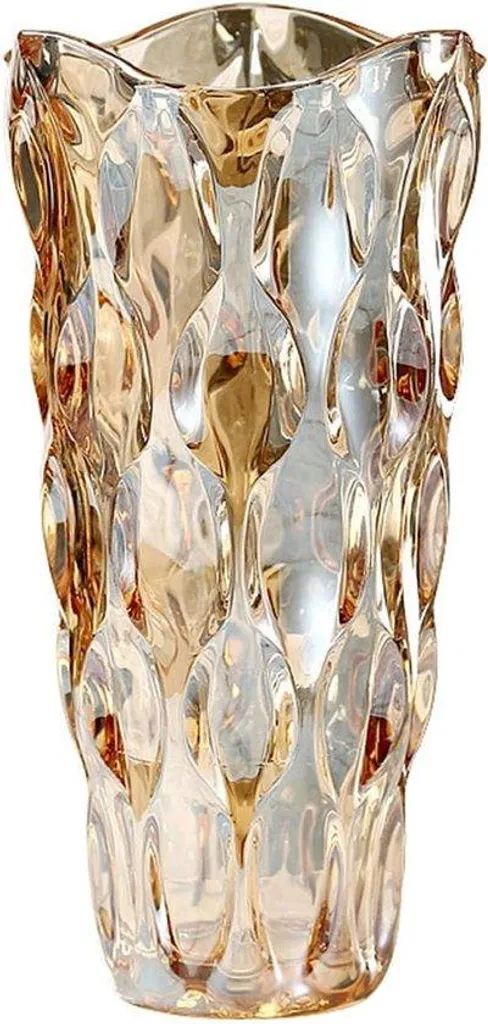 Grand vase décoratif en verre transparent - Design moderne minimaliste