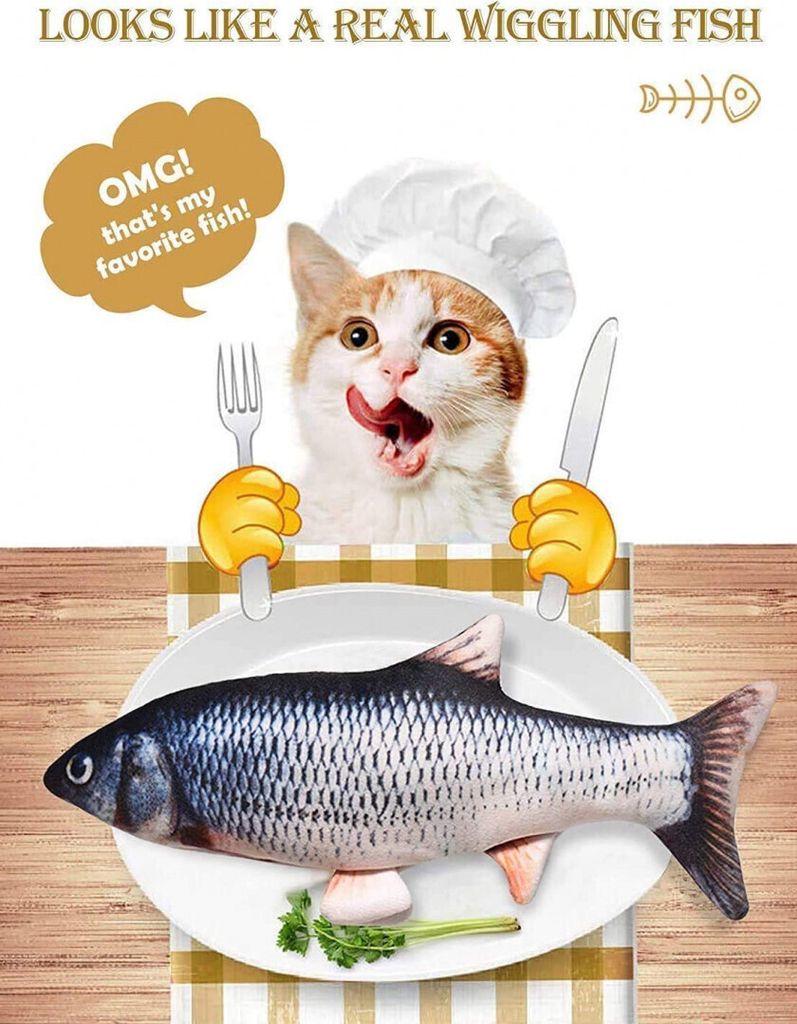 Hračka pre mačky Magic Fish s mačacou mätou, krúti sa ako Obrázok produktu 29