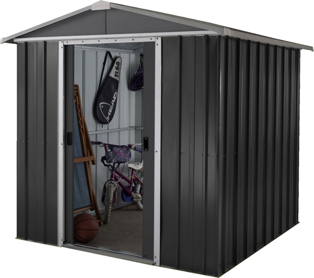 Yardmaster Metall-Gerätehaus "Heidelberg 67" anthrazit 3,85 m² ohne Bodenrahmen