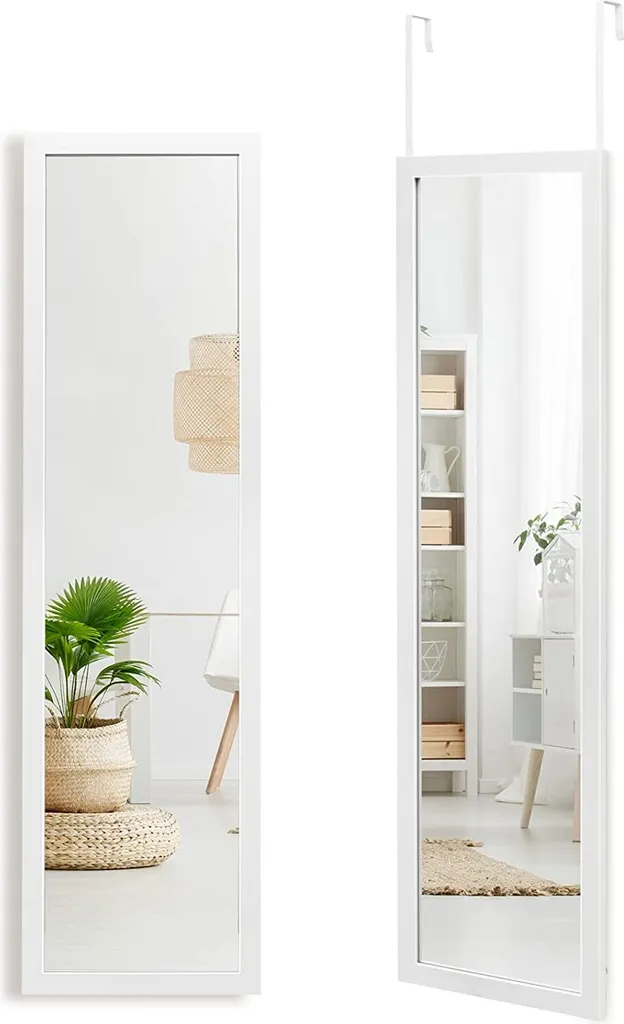 Specchio da Appendere COSTWAY 33x119cm Bianco: Qualità e Prezzo Imbattibili