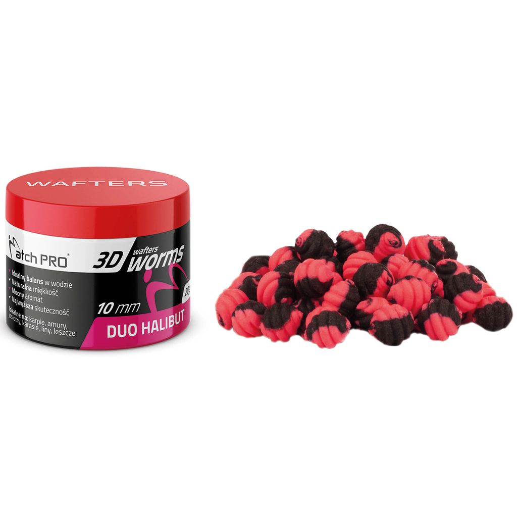 Wafters MatchPro 3D-Würmer Duo Heilbutt 10mm 20g
