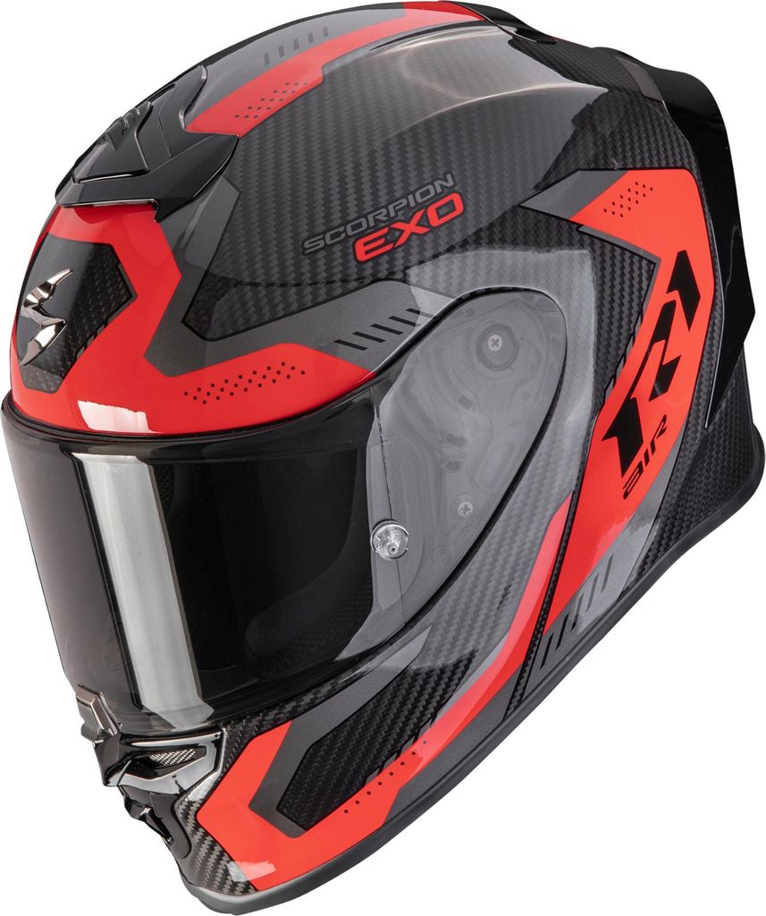 Scorpion EXO-R1 Evo Carbon Air Propel Helm, schwarz/rot, S (55/56)