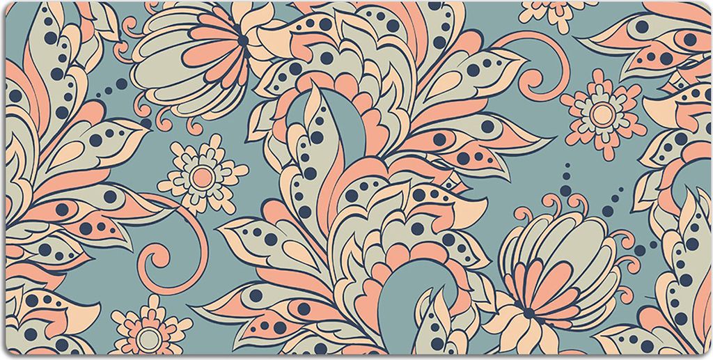 Schreibtischmatte Tischunterlage 120x60 cm Mauspad - Märchenblumen