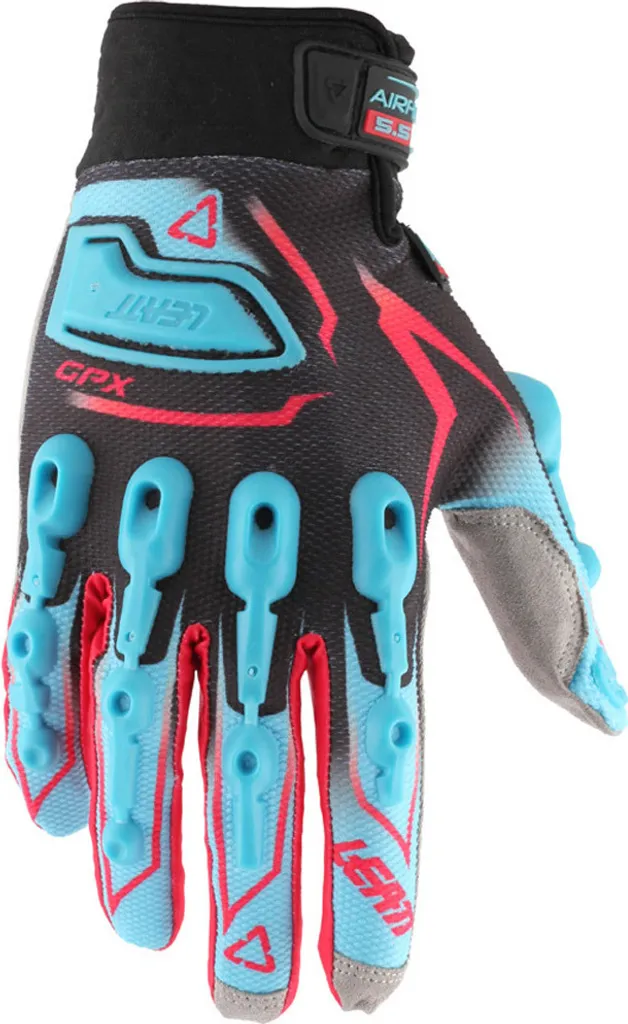 Gants Moto Leatt GPX 5.5 Windblock Noir Bleu Rouge Taille XS Homme
