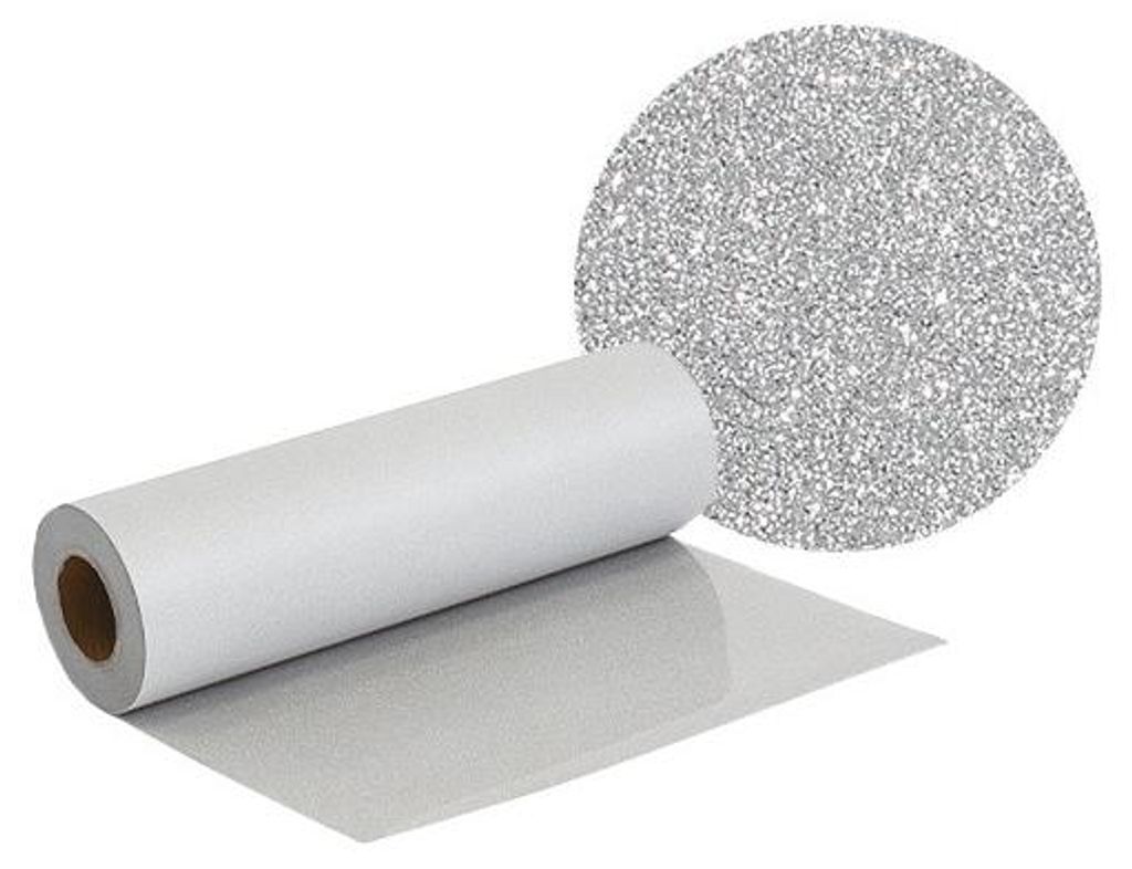Plottermarie Plotterfolie Mega Glitter für kreative Veredelungen – Plotterfolie für Textildruck, T-Shirts, Baumwolle, Polyester, DIY & Speziale...