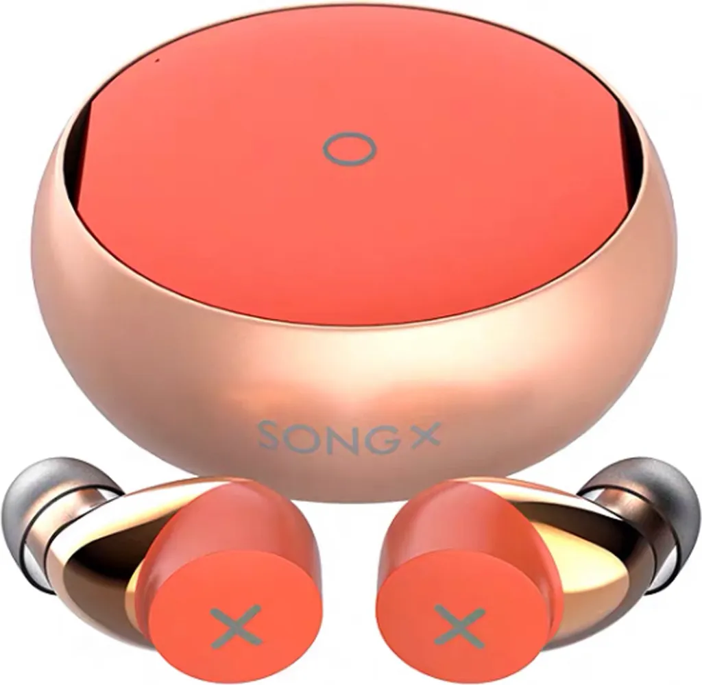 SONGX SX06 Auricolari Bluetooth Arancione: Audio Stereo e Ricarica Wireless
