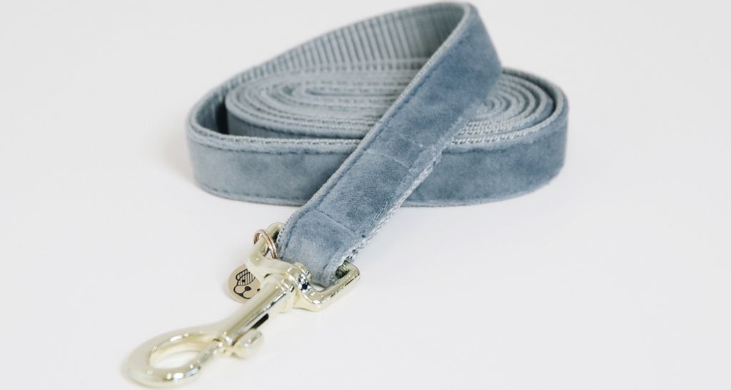 Kentucky Dogwear Hundeleine Velvet 120 cm Size L Light Blue