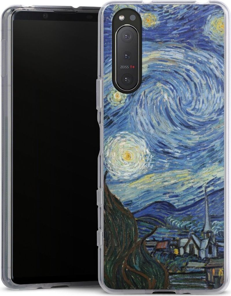 DeinDesign Handyhülle für Sony Xperia 5 II Silikon Hülle Case Smartphone Schutzhülle Kunst The Starry Night