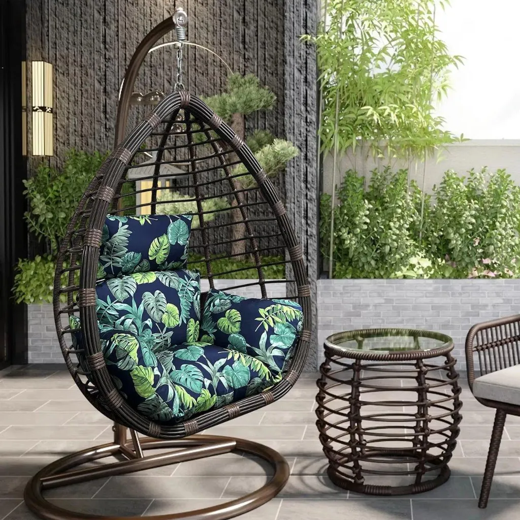 Coussin pour fauteuil œuf de terrasse - Confort extérieur imperméable - 3