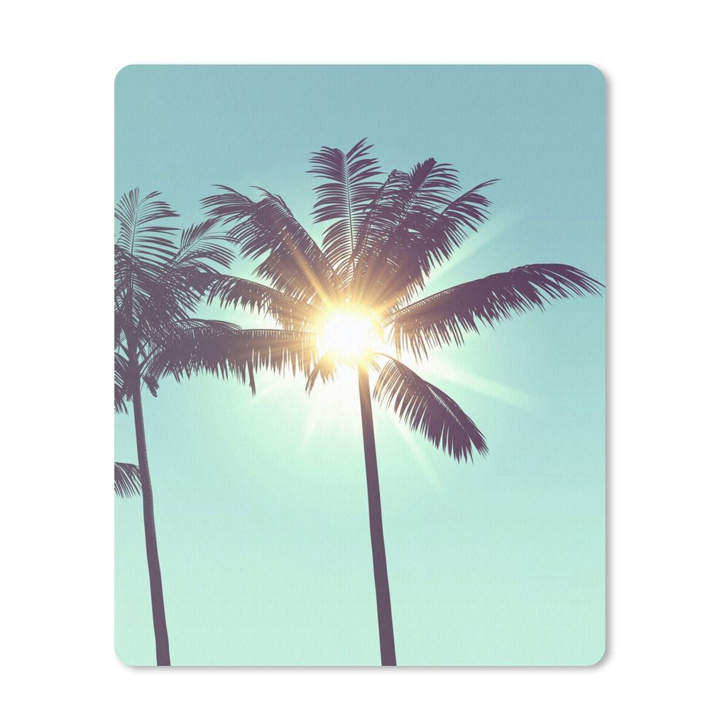 MuchoWow Mauspad Mousepad Palmen - Sommer - Sonne 30x40 cm - Mousepads - Maus Mat - Pad - Mausunterlage - Mausmatten