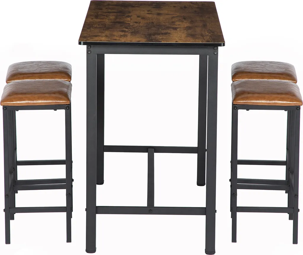 Ensemble Table et 4 Chaises Stable et Facile à Monter pour Cuisine