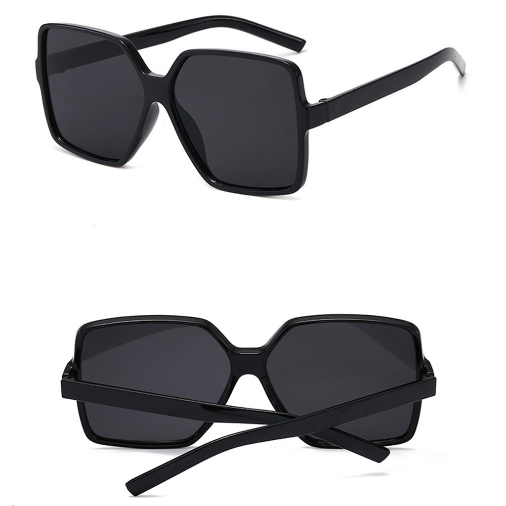 Damenbrille Schwarze Sonnenbrille Große Damen Gläser Blogger Brille  Trendbrille