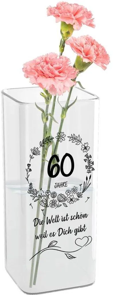 Idée cadeau 60 ans femme : panier verre personnalisé avec citation