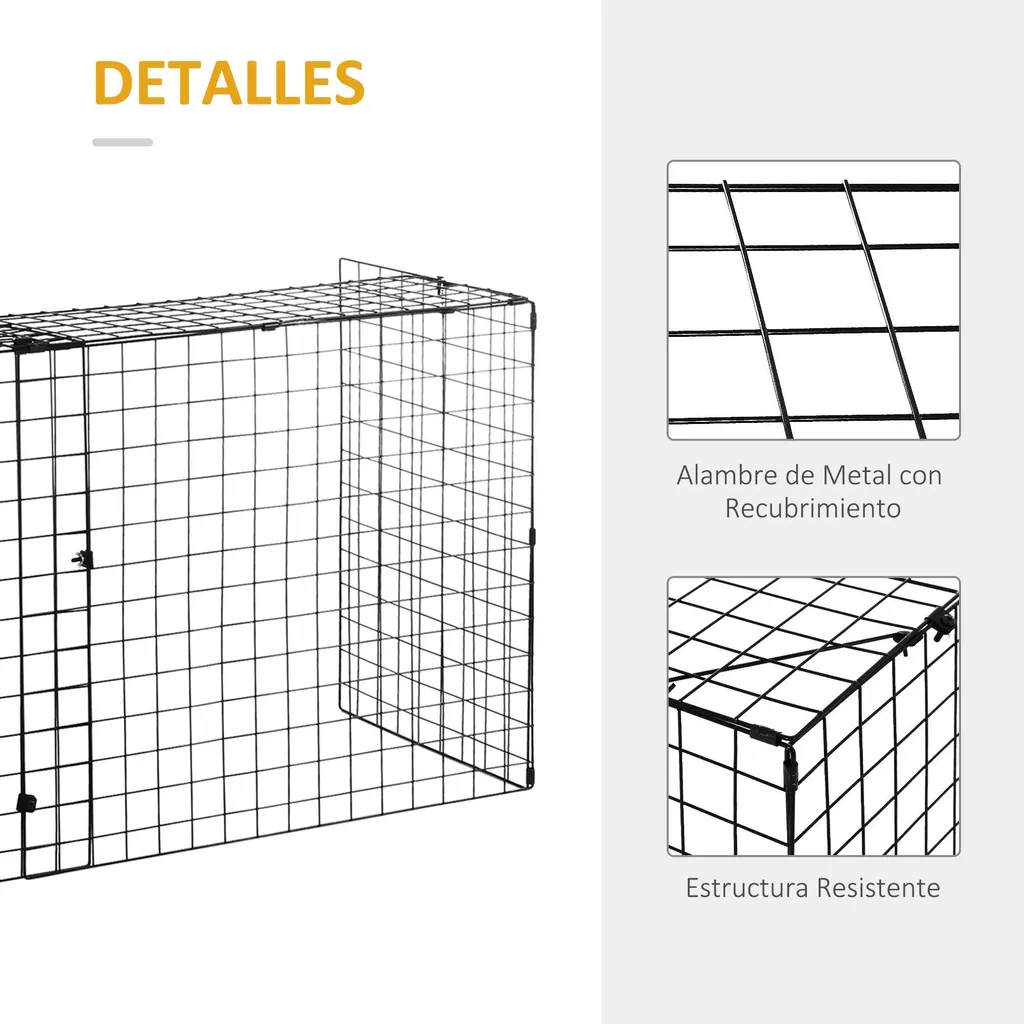 Grille de cheminée modulable 160 cm - Structure métallique grand format - 7