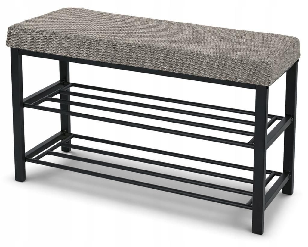 Ławka tapicerowana szafka na buty siedzisko loft 79CM plec Zdjęcie produktu 
