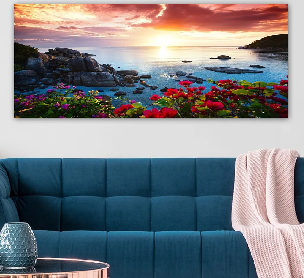 Tableaux sur Toile pour Salon Moderne Wallity 50x120 cm Design Coloré