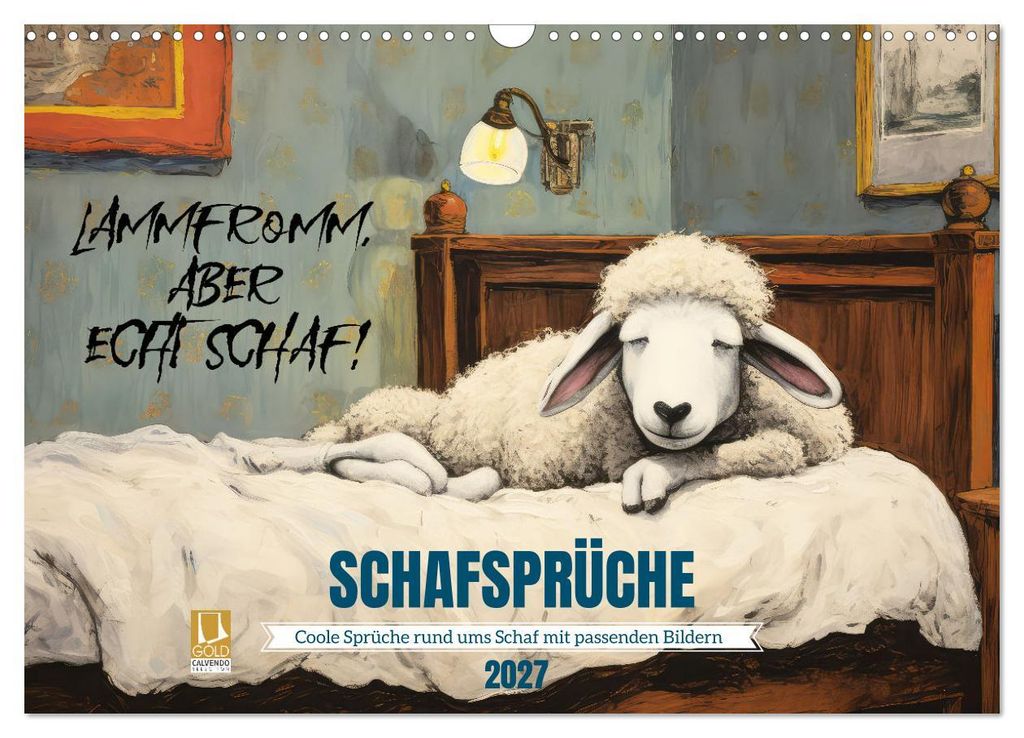 Schafsprüche (Wandkalender 2027 DIN A3 quer), CALVENDO Monatskalender