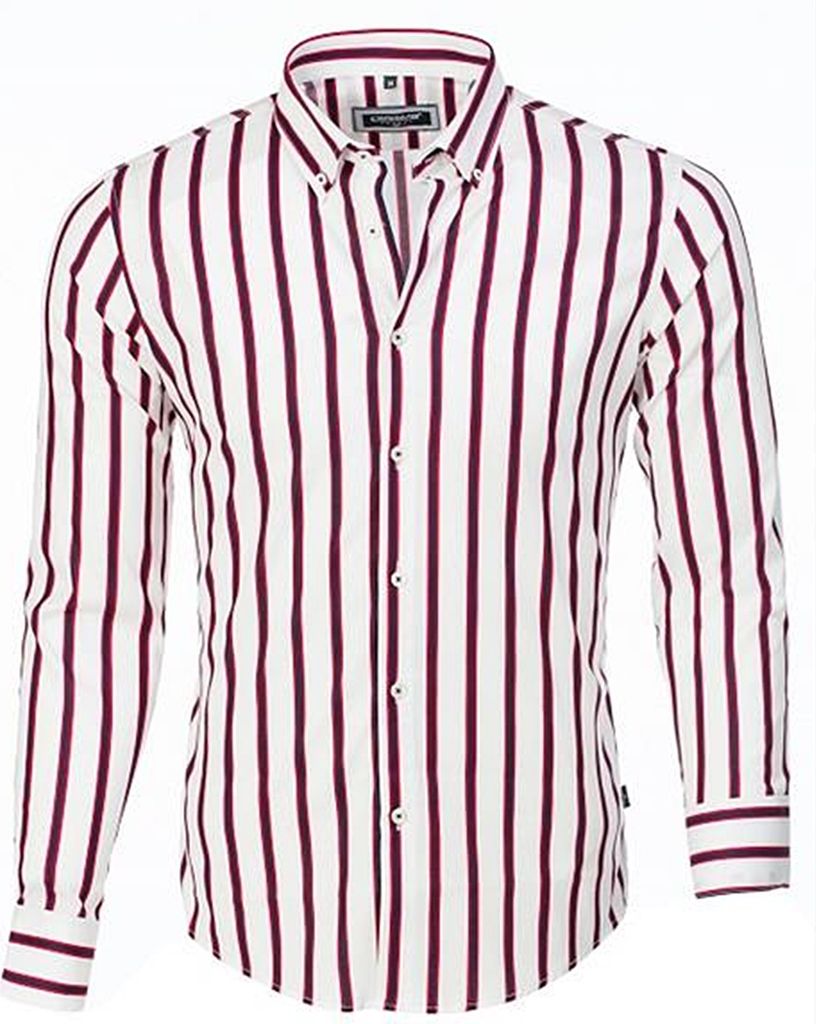 Brandneu Designer Hemd CARISMA in Weiß/Rot CRM8439 M