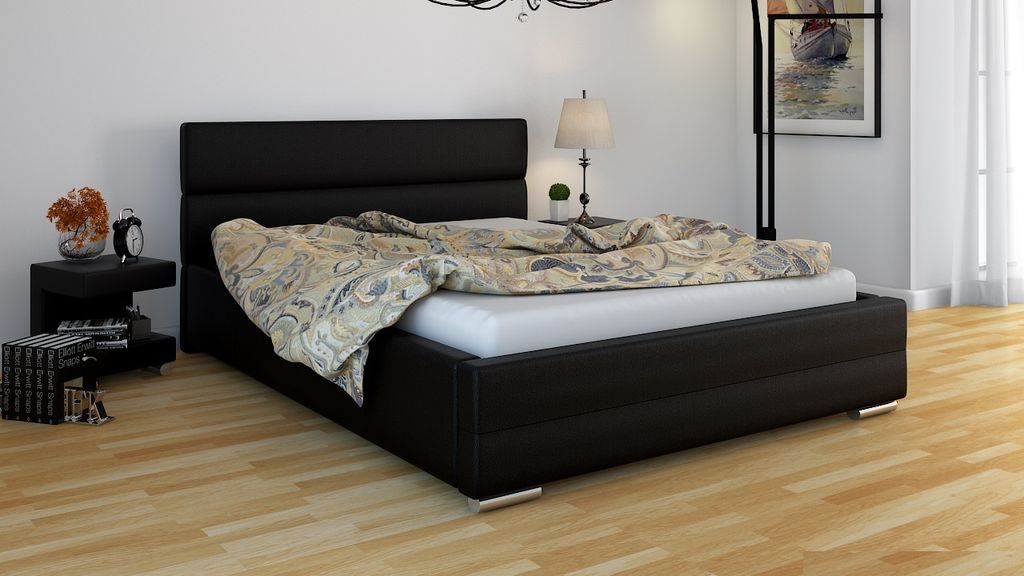 Polsterbett Bett Doppelbett PIERO 140x200cm inkl.Bettkasten