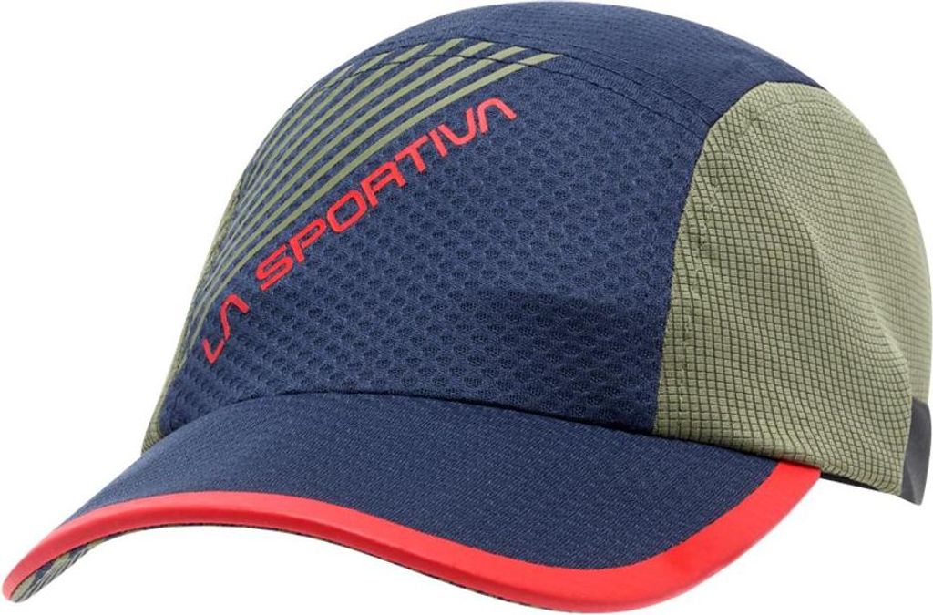 Flow Cap - leichte, schnell trocknende Laufkappe für Mountain Running - La Sportiva, Größe:S/M, Farbe:R24E47-Mountain Red/Cypress