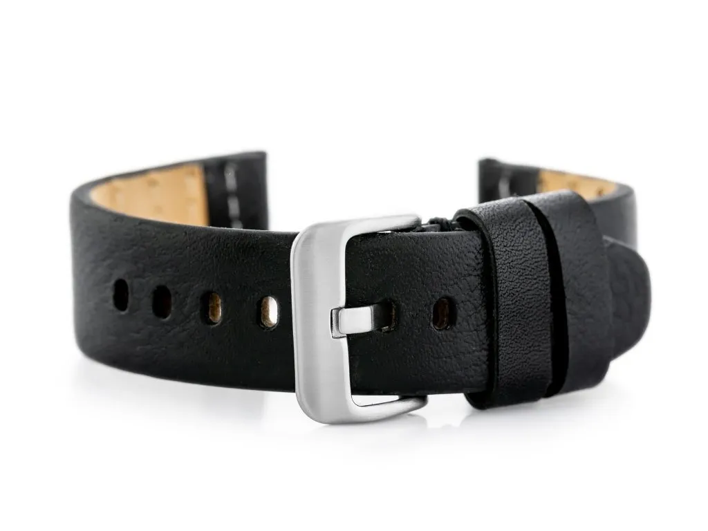 Cinturino Pelle 22mm Nero per Smartwatch W69 | Design Essenziale