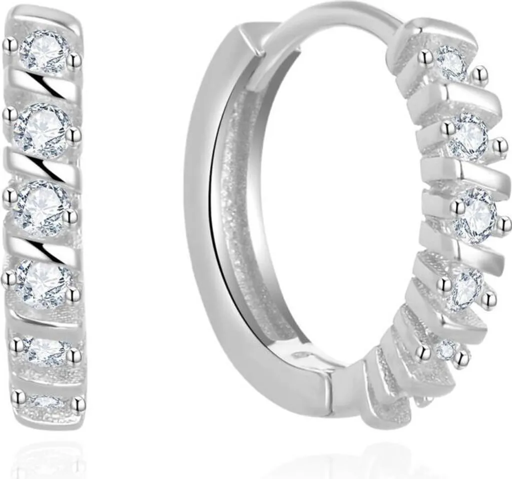 Boucles d'oreilles zircons AGUC2680 hypoallergéniques confort quotidien
