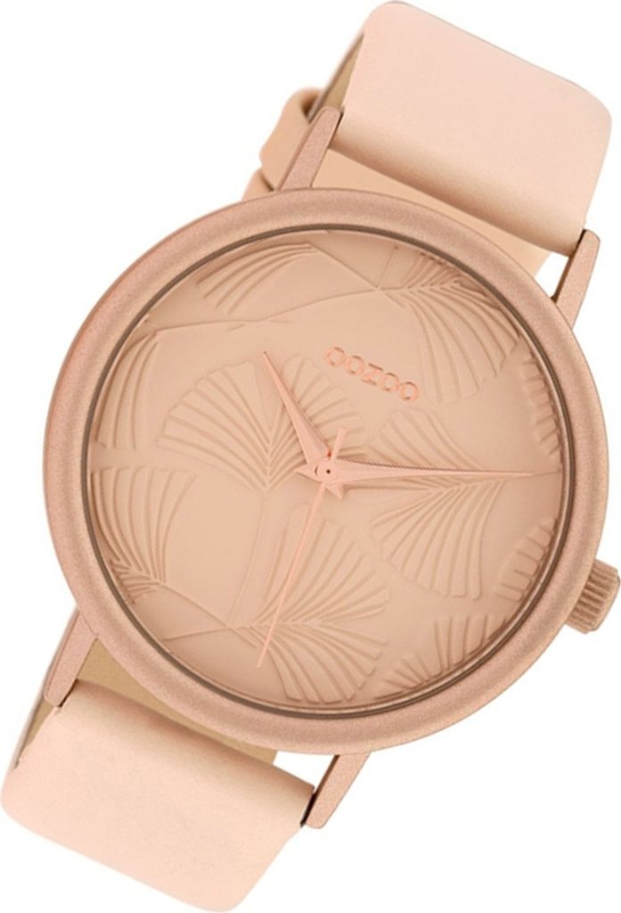 Oozoo Armbanduhr rosa Leder C10390 Timepieces Damen Analog-Quarzuhr UOC10390