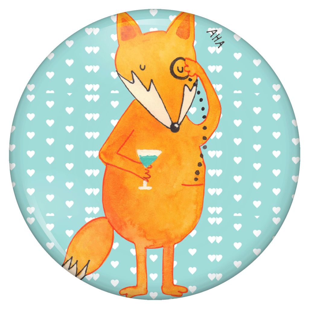 Mr. & Mrs. Panda Pin Fuchs Lord - Türkis Pastell - Geschenk, Badge, Plakette, Spruch Lustig, Fun-Button, Schick, Motivation, Füchse, Button, Neug...