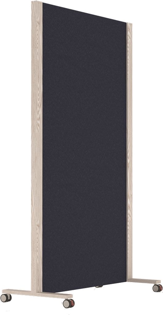 Stellwand Akustik Wood 107 x 180 cm (B x H) Zweibeinstativ Filz blau