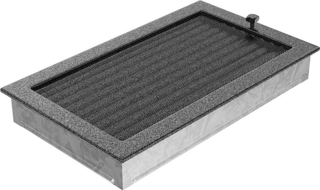 Lüftungsgitter 22x37 schwarz und silber Jalousie