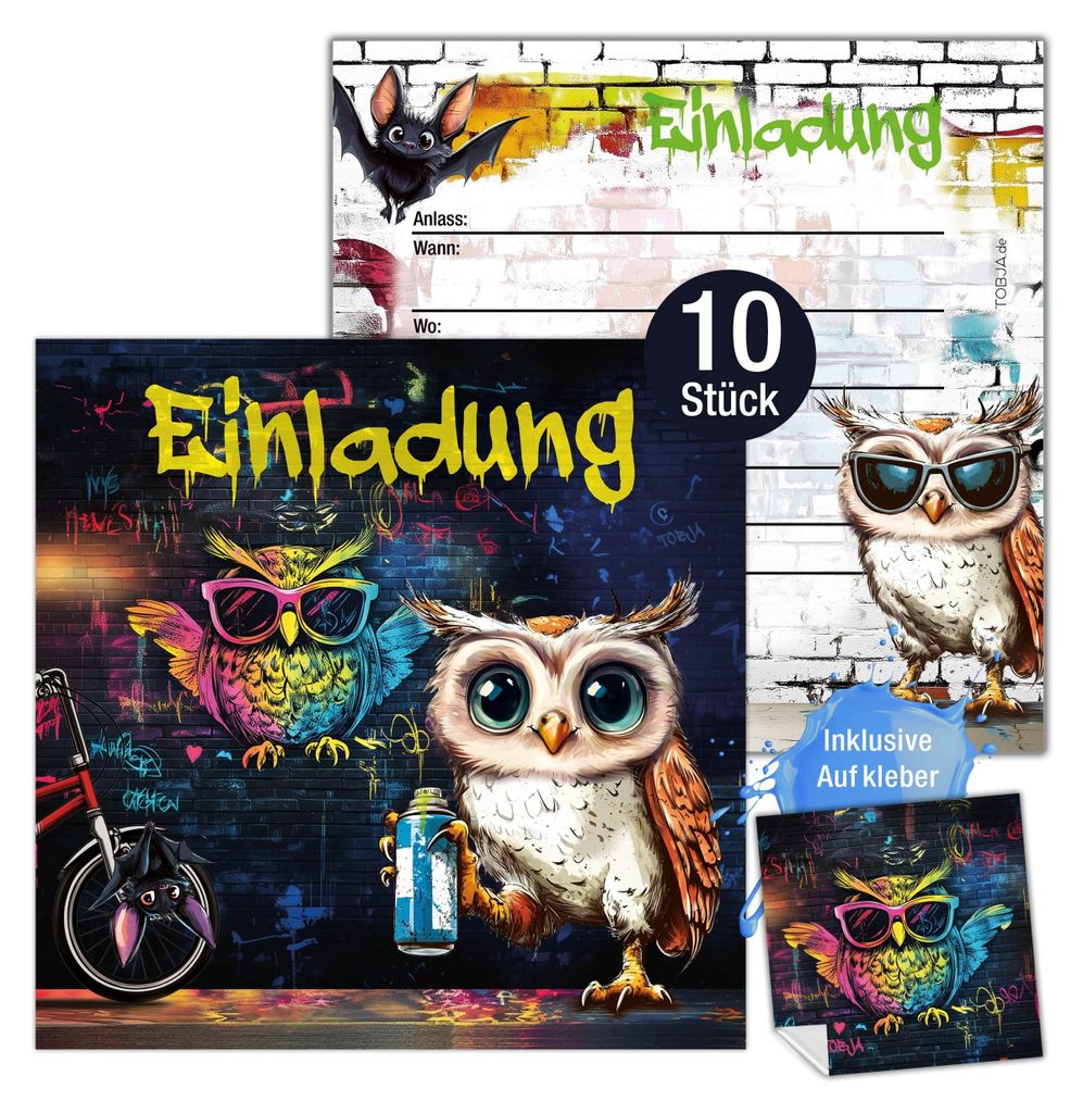 Einladungskarten Kindergeburtstag Mädchen & Jungen – Produktbild 