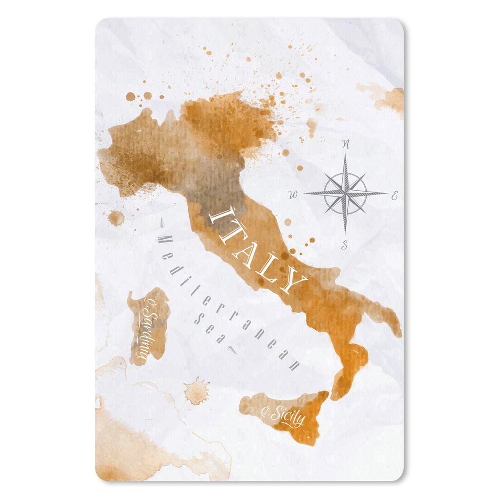 MuchoWow Mauspad Mousepad Weltkarte - Gold - Aquarell 40x60 cm - Mousepads - Maus Mat - Pad - Mausunterlage - Schreibtisch Accesoire