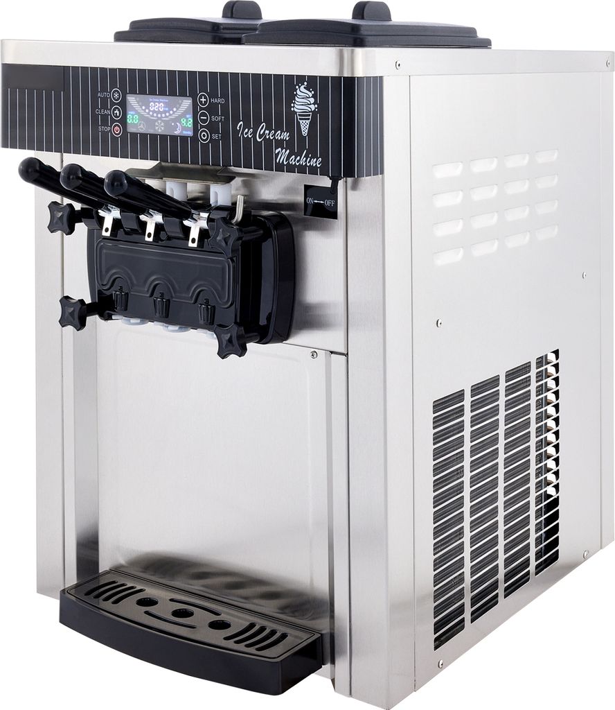 A commercial soft-serve ice cream machine on a white background.