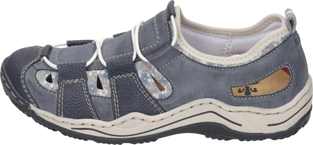Rieker Damen Sneaker Slipper blau, Damen:36 EU Produktbild 