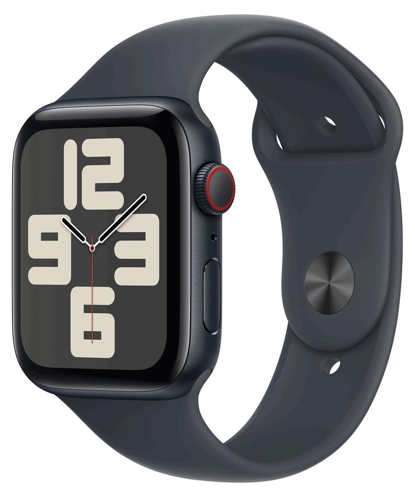 A close-up studio shot of an Apple Watch.