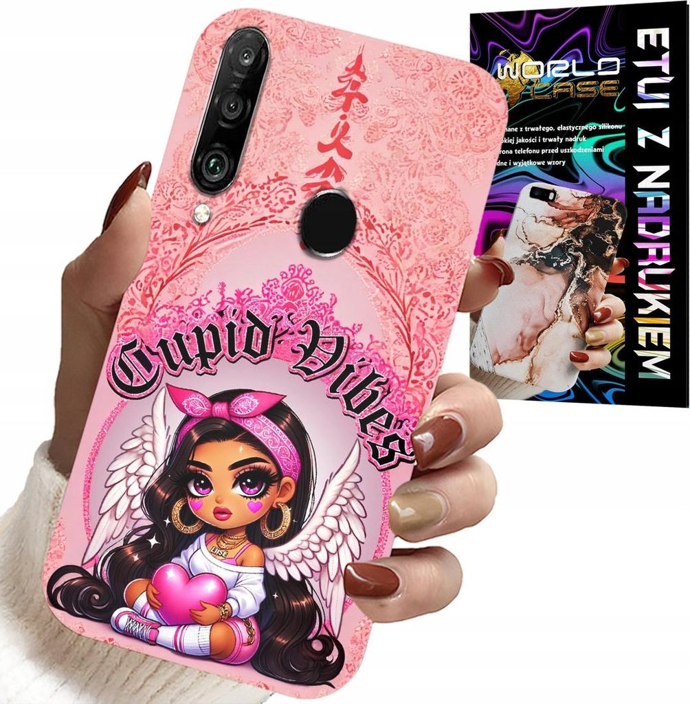 Hülle Für Huawei P30 Lite - Amor Vibes Mit Niedlichen Engelsrücken