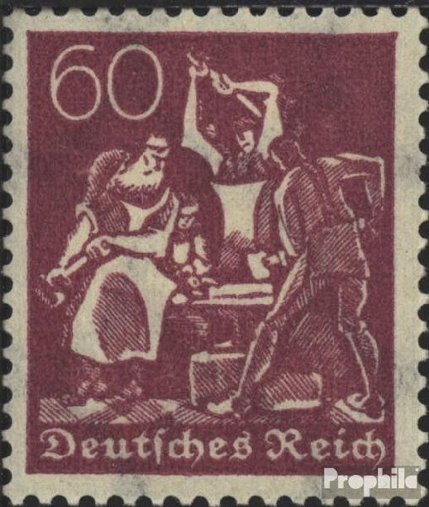 Briefmarken Deutsches Reich 1921 Mi 184 Wasserzeichen Produktbild 