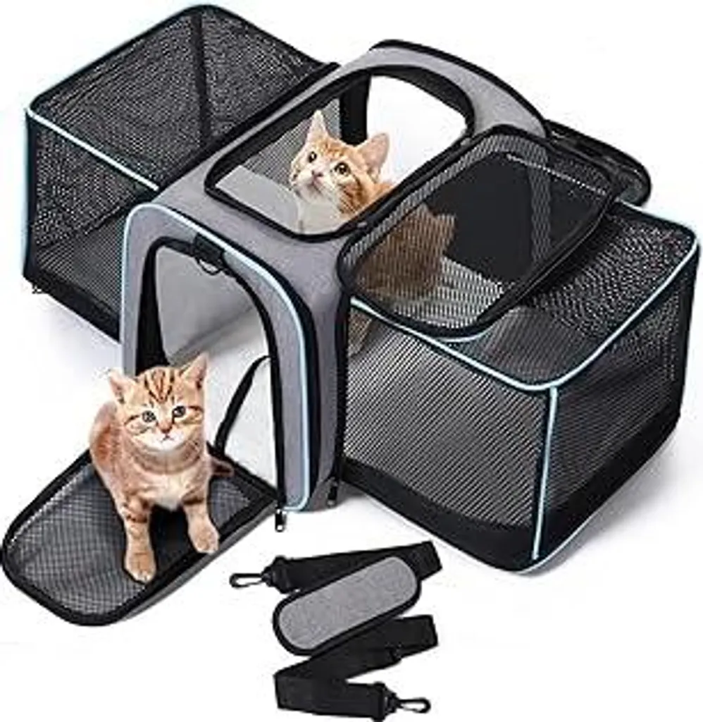 Borsa da trasporto espandibile per gatti/cani, trasportino pieghevole Borsa per gatti Borsa per cani, 47x29x29cm Borsa da trasporto per gatti Borsa da trasporto per animali domestici - Fino a 5,5 kg