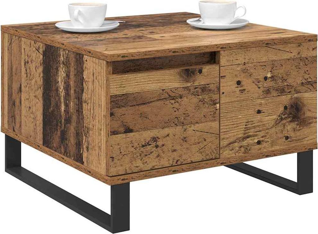 vidaXL Couchtisch Altholz 55 x 55 x 36,5 cm Holzwerkstoff