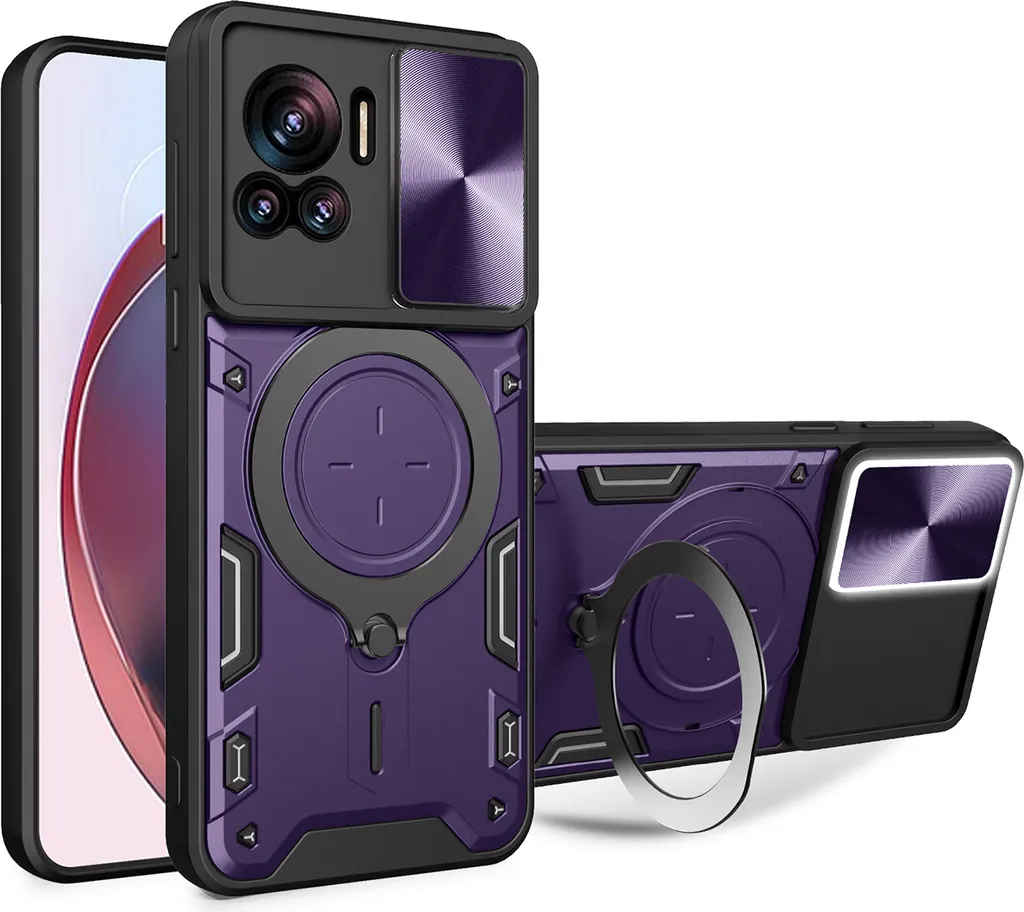 HAOYE Cover Per Motorola Moto Edge 30 Ultra – Custodia In TPU Colori Gradiente Viola/blu, Antiurto Con Angoli Rinforzati - 2