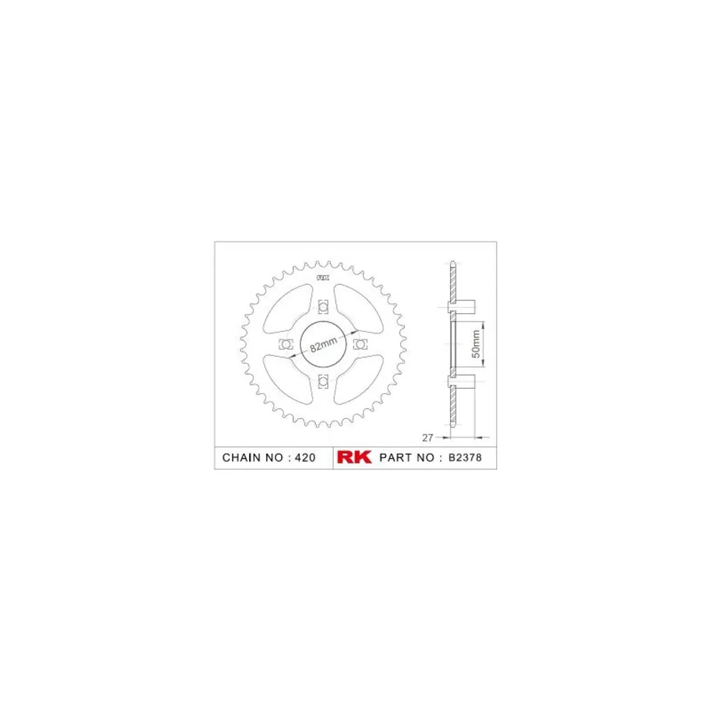 Réparer votre Transmission avec le Pignon RK 2378 Acier Argent 35 Dents