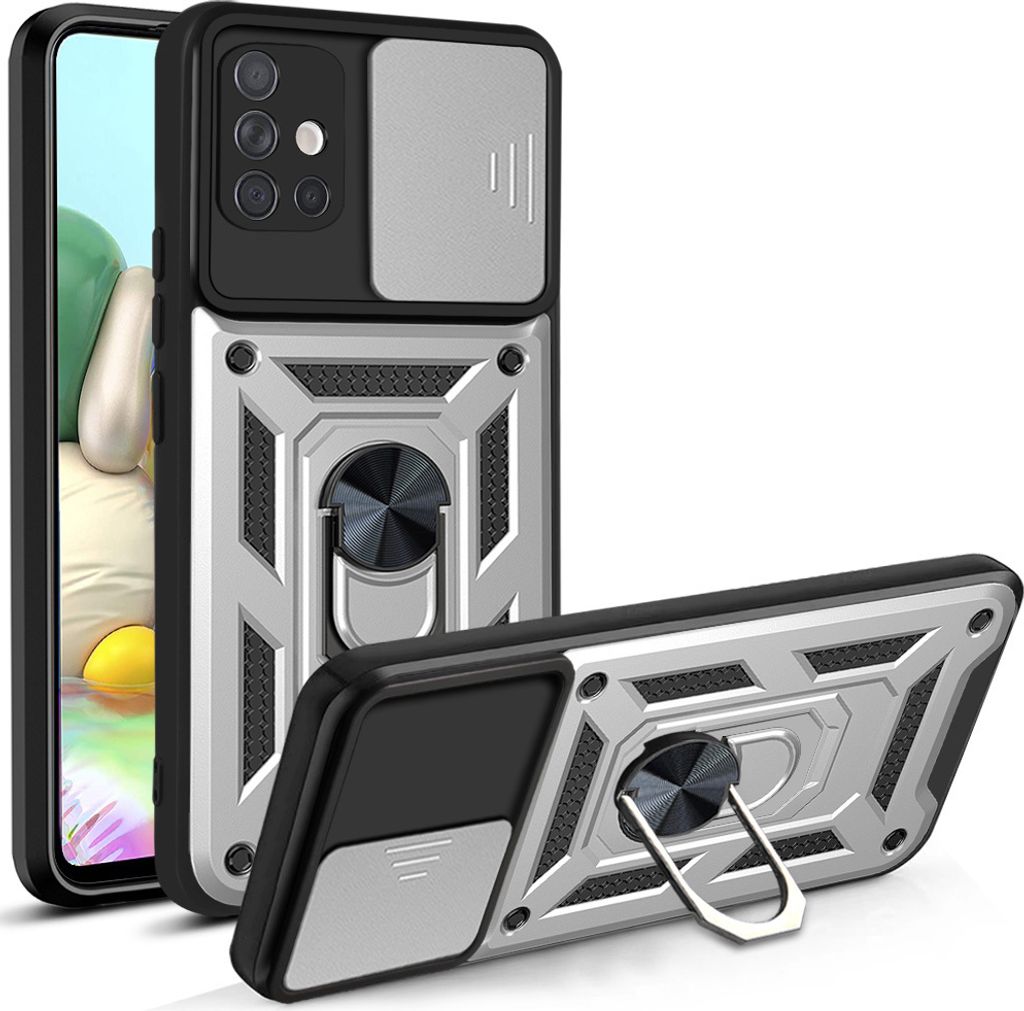 Galaxy A71 4G Hülle mit 360° Drehbarer Magnetische Ring Ständer Halter Dia Kameraschutz TPU Bumper Silikon Schutzhülle für Samsung Galaxy A71 ...