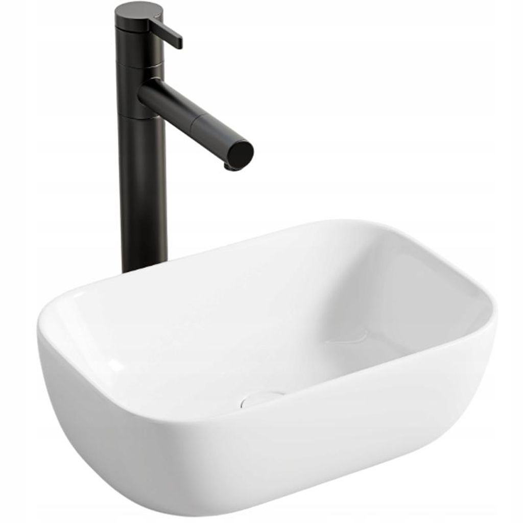 Lavabo da appoggio in Vetroceramica, bianco, ovale, lucido, Immagine del prodotto 