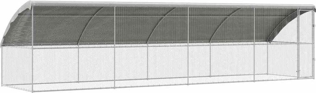 "2026 Moderne" Hühnerkäfig 4er-set Silber 800x200x198,5cm Verzinkter Stahl - Kleintier-Ställe CC544490