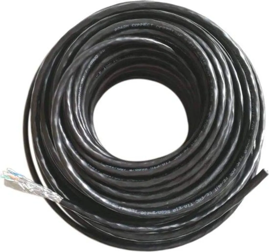 Câble Ethernet pour télétravail RJ45 Cat 6e noir 15m longue distance