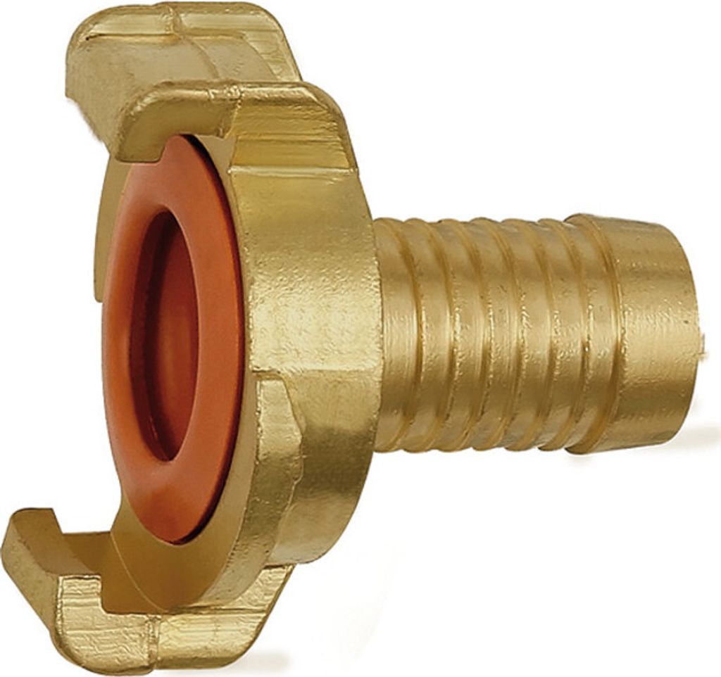 Riegler GEKA-Schlauchstück, starr, für Trinkwasser, Messing blank, LW 19