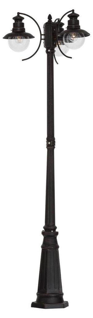 Lindby Außenleuchte Eddie, 198 cm, rost, Metall, IP44, E27 Produktbild 