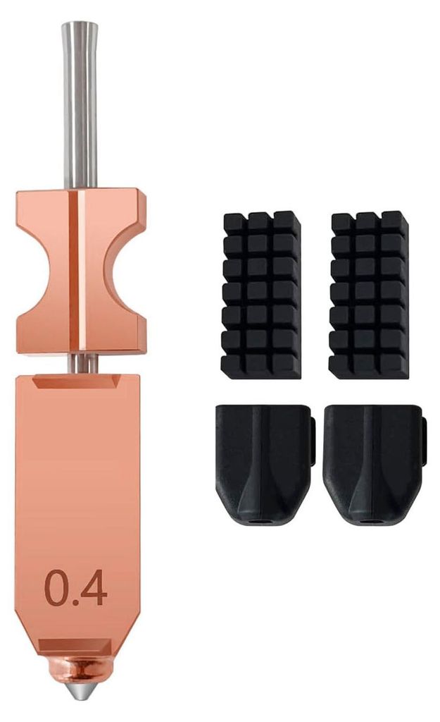 0,4 mm Hotend-Düse, passend für Flashforge AD5X 3D-Drucker, schnell abnehmbar, mit 2 Silikonhüllen, Reinigungsbürsten