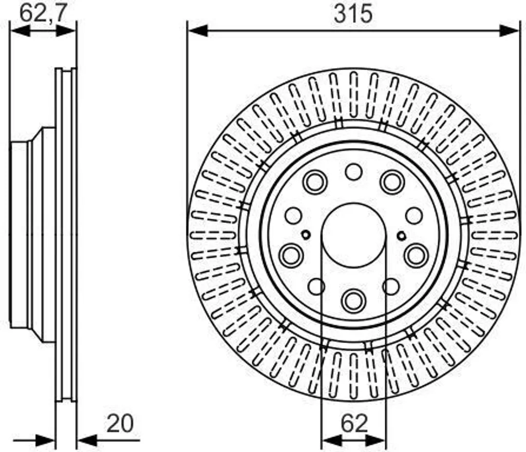Disque de frein à haute teneur en carbone anti-vibration pour LS